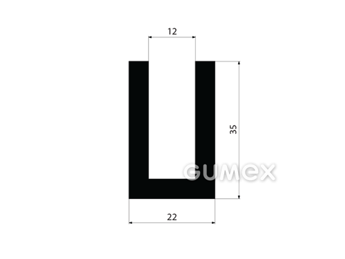 GUMMIPROFILE U-FORM - EPDM